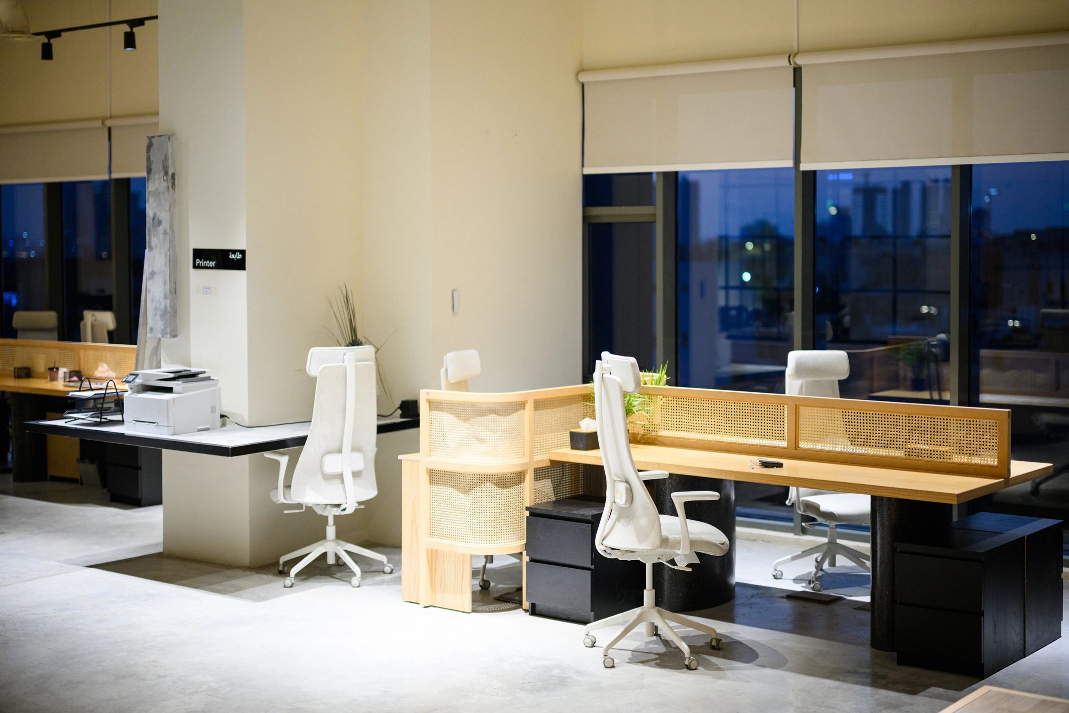 Modern corporate office workspace