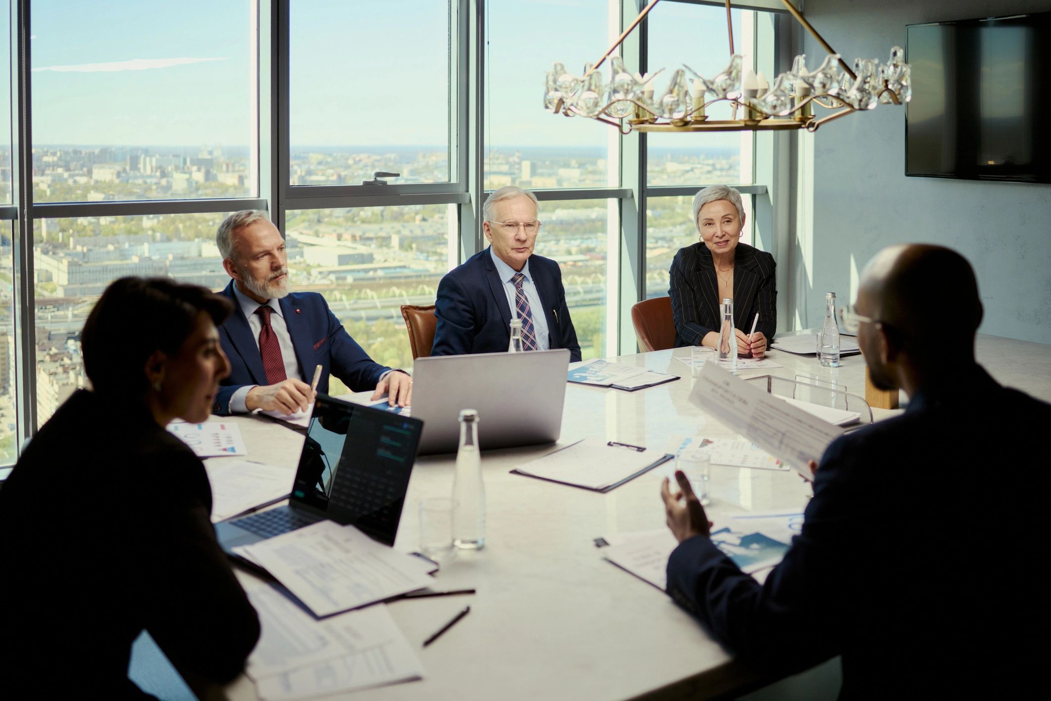 Executive advisory discussion focused on cybersecurity strategy